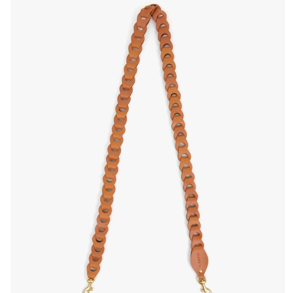 Clare V Tan Leather Crossbody Strap